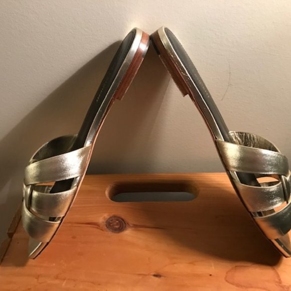 Saint Laurent Platino slides, size 38, platinum - Picture 2 of 5